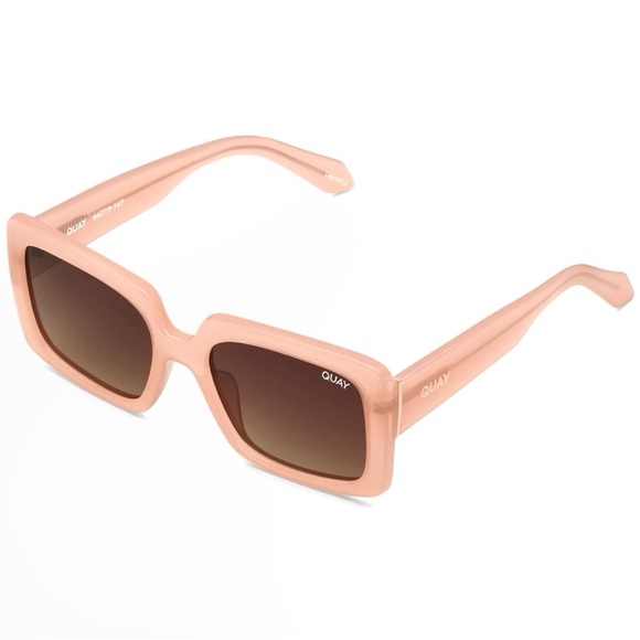 QUAY Total Vibe Sunglasses Polarized Pink Frame Brown Lens NWT main image 8